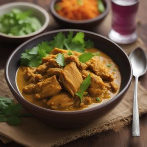 Nasi Kuning with Fragrant Chicken Curry