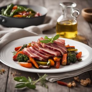 Pancetta all'aceto with Roasted Vegetables