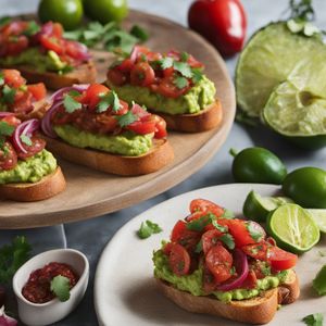 Paraguayan Crostini with Chorizo and Guacamole