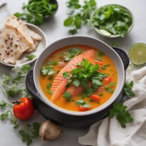 Pira Caldo with Coconut Milk and Fresh Herbs