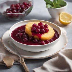 Skånsk Spettkaka with Lingonberry Sauce