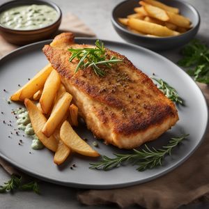Skate Fish with Crispy Potato Wedges