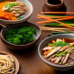 Sopa de Pollo y Fideos Adapted to Japanese Cuisine
