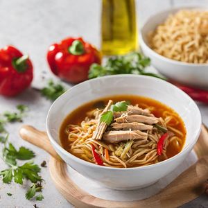 Sopa de Pollo y Fideos Adapted to Latin American Cuisine