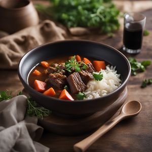 Soulful Beef Stew with Rice Cakes