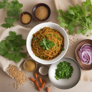 Spicy Noodles with Lentils - పచ్చి పప్పుల తో ఉప్మా