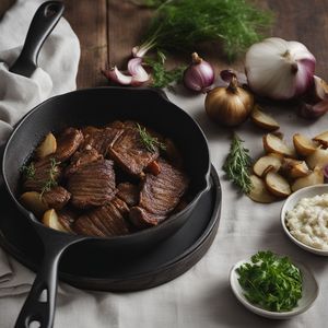 Stegt Lever med Løg (Pan-Fried Liver with Onions)