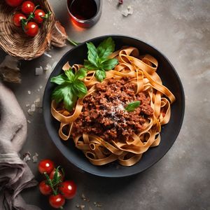 Tagliatelle al ragù alla Bolognese - Molecular Gastronomy Style