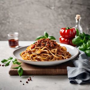 Sichuan-style Tagliatelle al ragù alla Bolognese