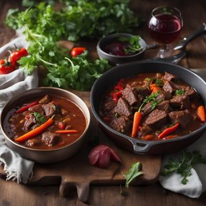 Togolese-style Beef Stew with Red Wine