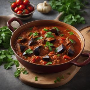 Tokhme Banjanromi - Crimean Tatar Style Eggplant Stew