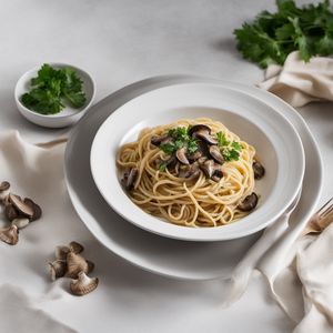 Truffle-infused Tajarin Pasta with Creamy Mushroom Sauce