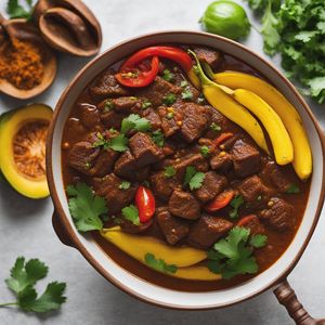 Ugandan Spiced Beef Stew with Plantains