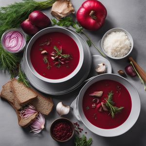 Ukrainian Beetroot and Mushroom Soup