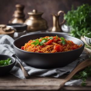 Uzbek Tomato and Potato Pilaf