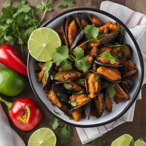 West Indian Spiced Fried Mussels