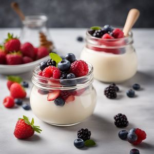 Yogurtlitava with Honey and Berries