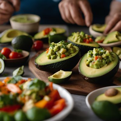 Avocados rellenos de verduras