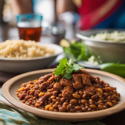 Belizean Rice and Beans with Stewed Chicken