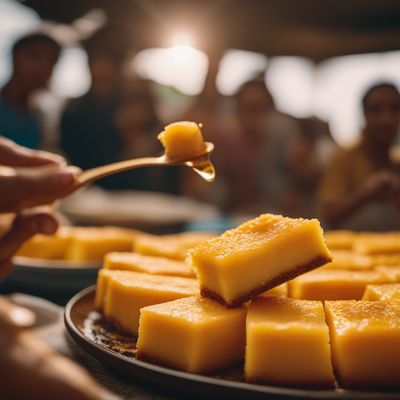 Bolinhos de mandioca com mel