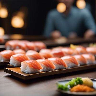 Buri nigiri sushi