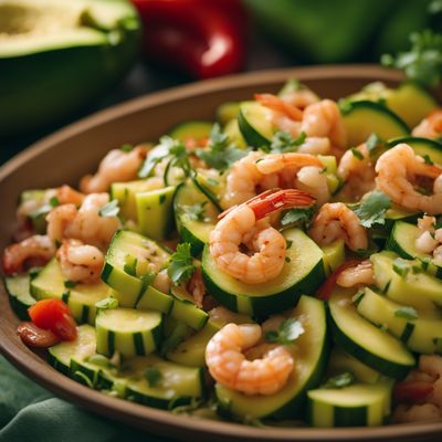 Calabacitas con camarones