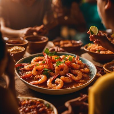 Camarones en salsa de tamarindo