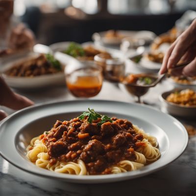 Capunti con ragù d'agnello