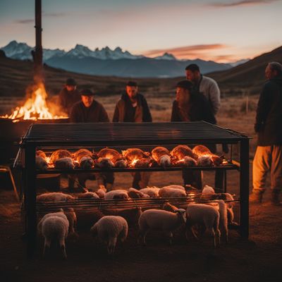 Cordero patagónico al asador