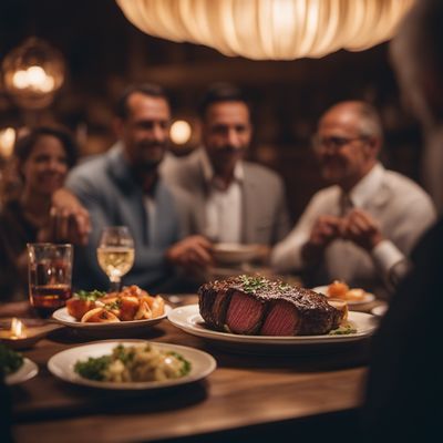 Costata di manzo con cipolle