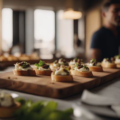 Crostini di provatura e alici