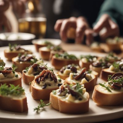 Crostini di provatura e alici