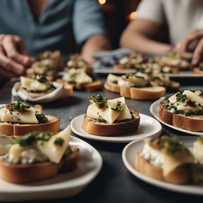 Crostini di provatura e alici