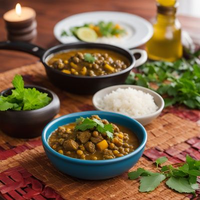 Curried Goat and Pigeon Peas