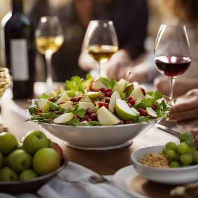 Ensalada de manzanas con Murcia al vino