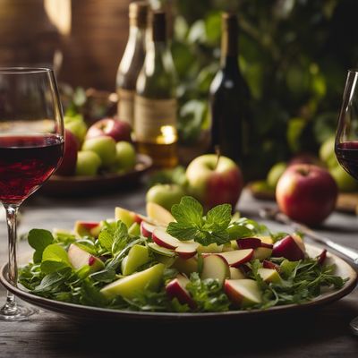 Ensalada de manzanas con Murcia al vino