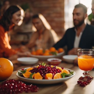 Ensalada de naranjas con granadas