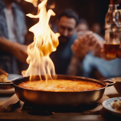 Flaming Saganaki