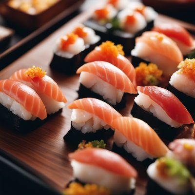 Hamaguri nigiri sushi