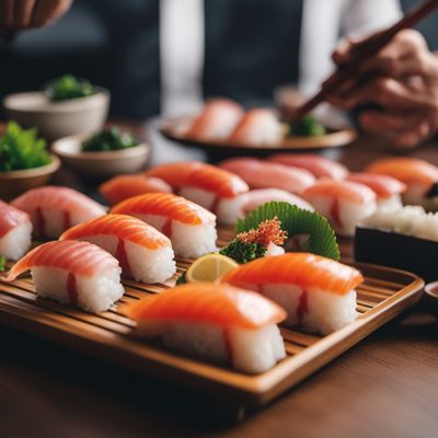 Hirame nigiri sushi