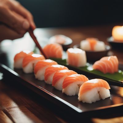 Hotate nigiri sushi