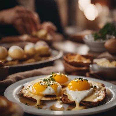 Huevos a la béchamel