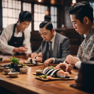 Iwashi nigiri sushi