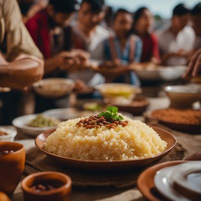 Judías pintas con arroz