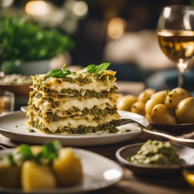 Lasagne al pesto e patate