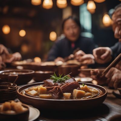 Old Duck Stewed with Bamboo Root & Ham