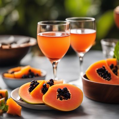 Papaya with Port Wine