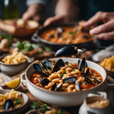 Pasta e fagioli con cozze