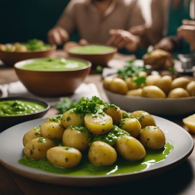 Patatas en salsa verde