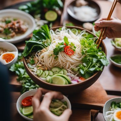 Phở sắn Quế Sơn trộn sốt cay